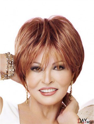 Great Red Short Straight Boycuts Lace Front Wigs