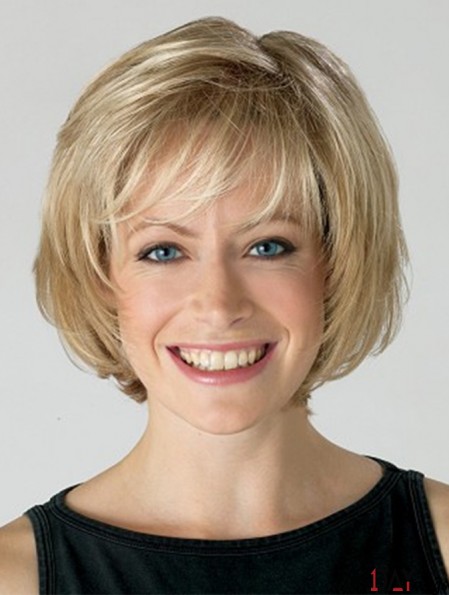 Wavy Chin Length Blonde 10 inch Capless Designed Bob Wigs