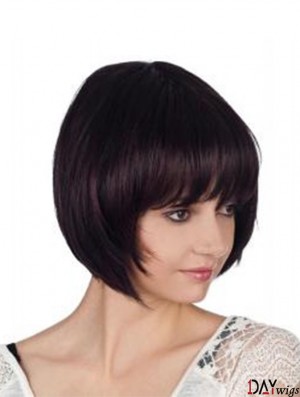 Straight Chin Length Auburn 10 inch Capless Cheap Bob Wigs