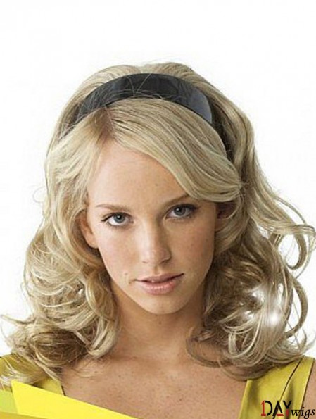 Long Wavy Blonde Gorgeous Synthetic Half Wigs