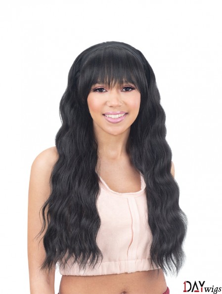 Wavy Wig Model Synthetic Fullcap Headband Wig